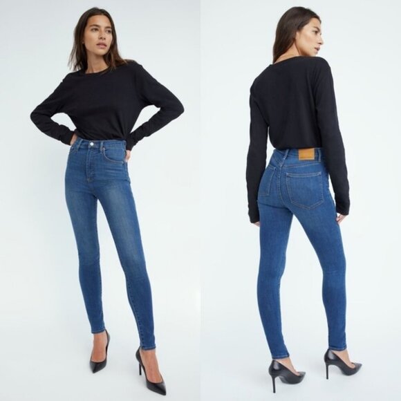 Aritzia Denim Forum The Lola High Rise Skinny Jeans Size 27 Lyocell Stretch Blue - Picture 2 of 15